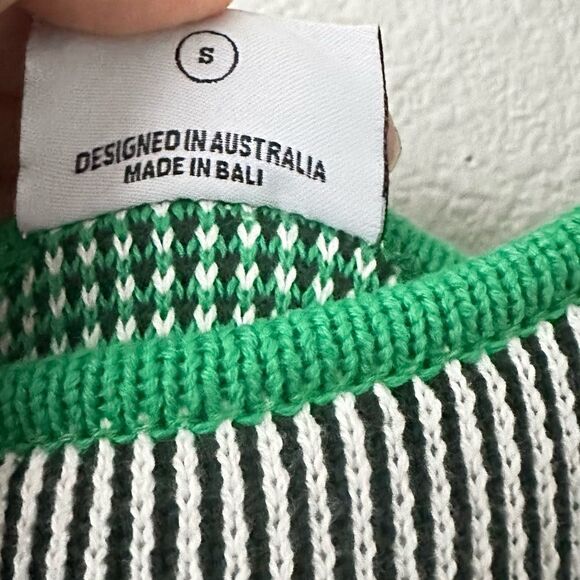 Anthropologie Rue Stiic‎ Green Thick Knit 100% Cotton Strap Maxi Dress Small - Picture 8 of 12